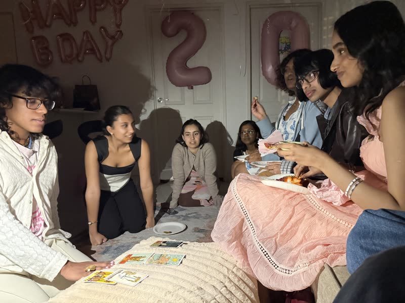 Friends at a birthday party Shrikha hosted